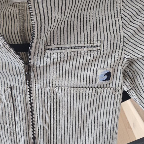 Zara Kids Striped Tan Jean Jacket - Picture 3 of 5